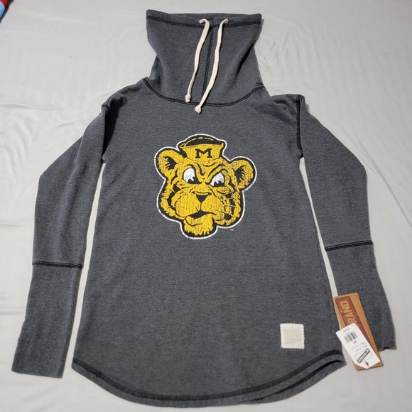 Missouri Tigers Cowl Neck Fleece Sweatshirt‎ Medium Retro Brand New NWT - Picture 2 of 6